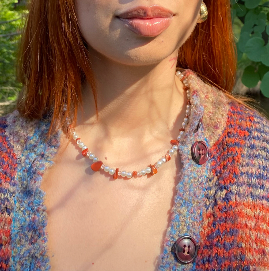 Red Jasper Crystal Necklace